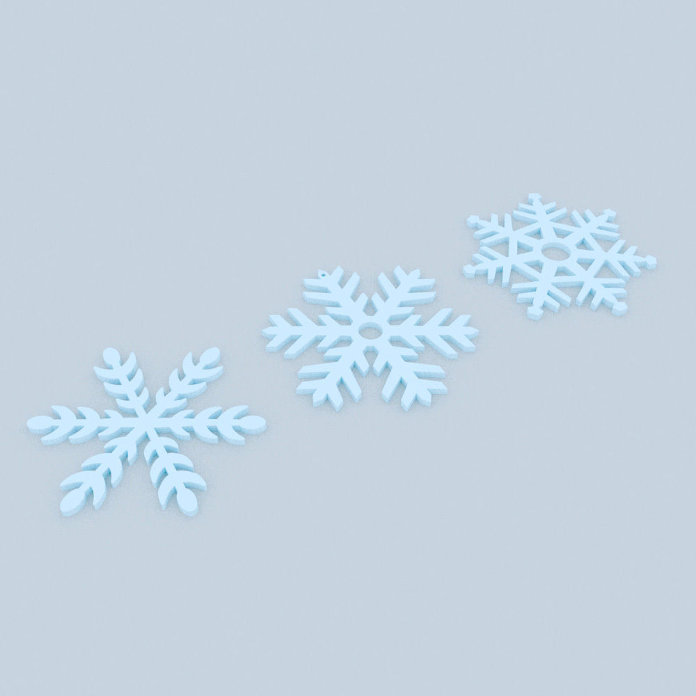 Christmas tree decors pack 3D print model_1