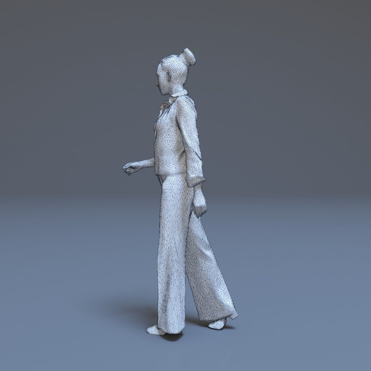 Casual Woman Walking Free low-poly 3D model_46