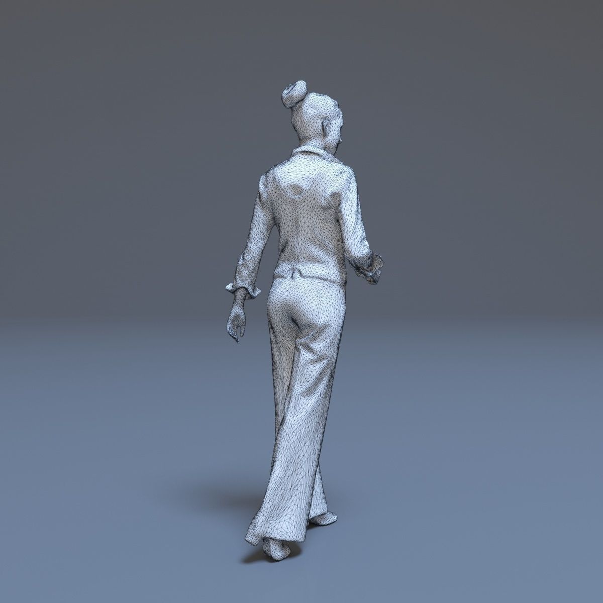 Casual Woman Walking Free low-poly 3D model_39
