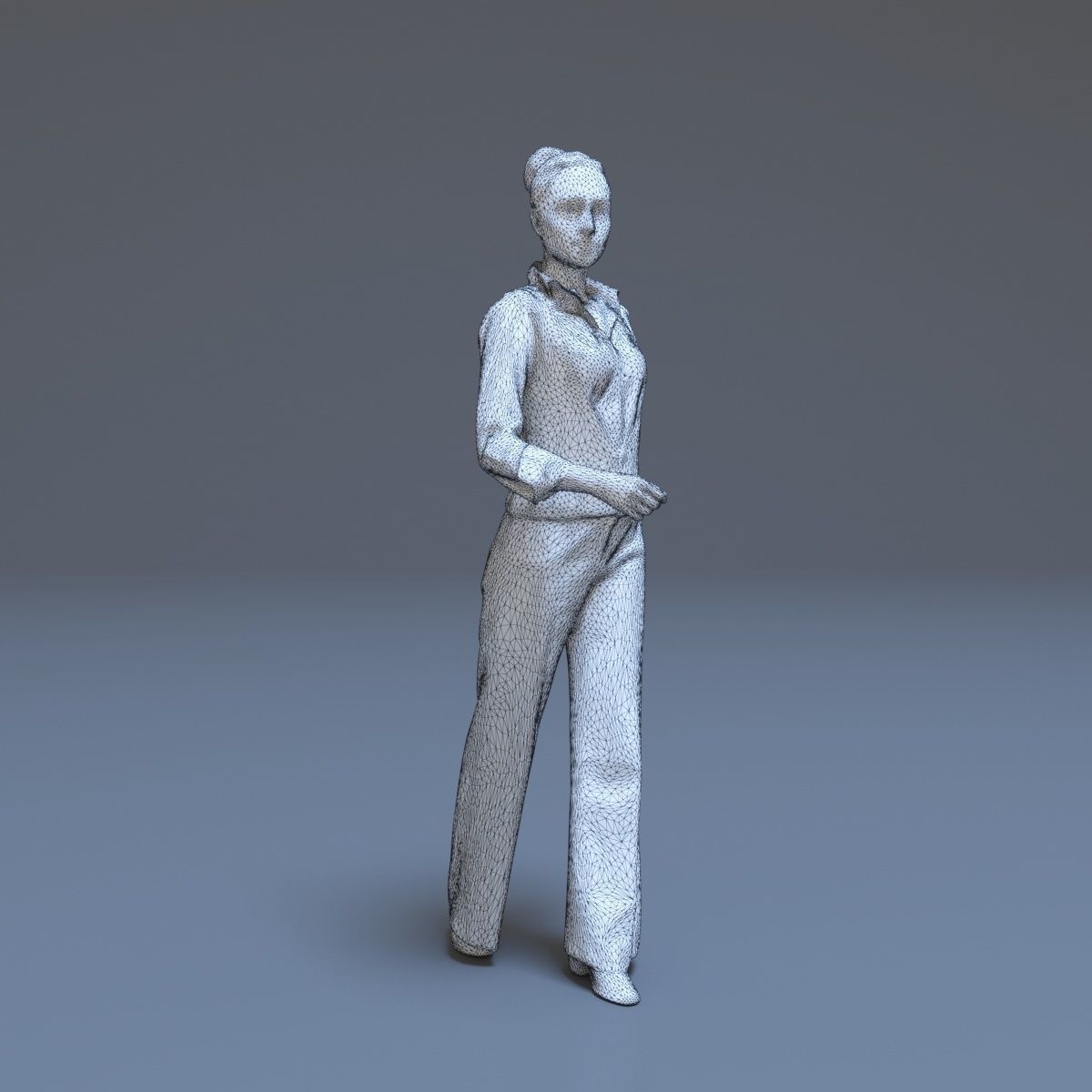 Casual Woman Walking Free low-poly 3D model_34