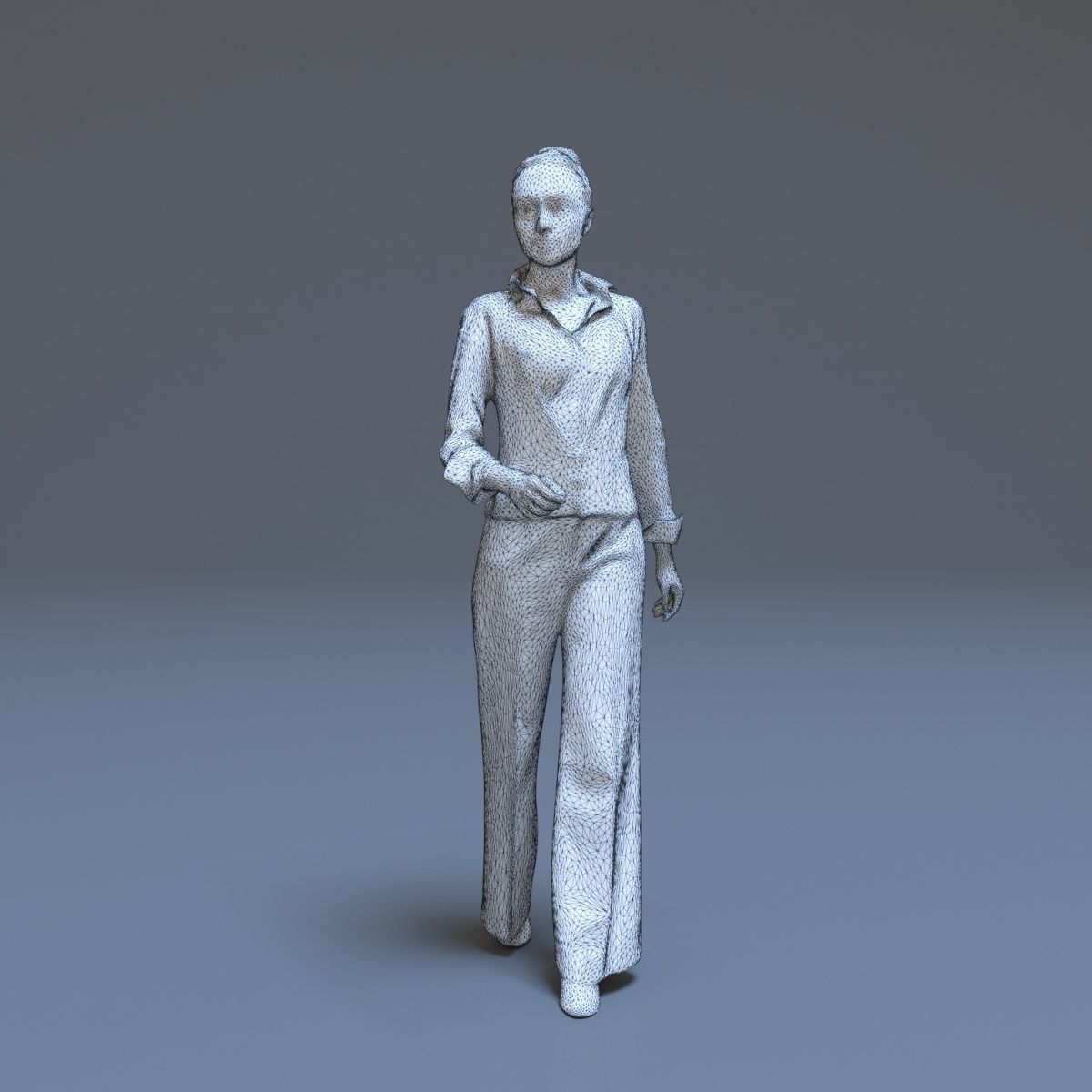 Casual Woman Walking Free low-poly 3D model_32