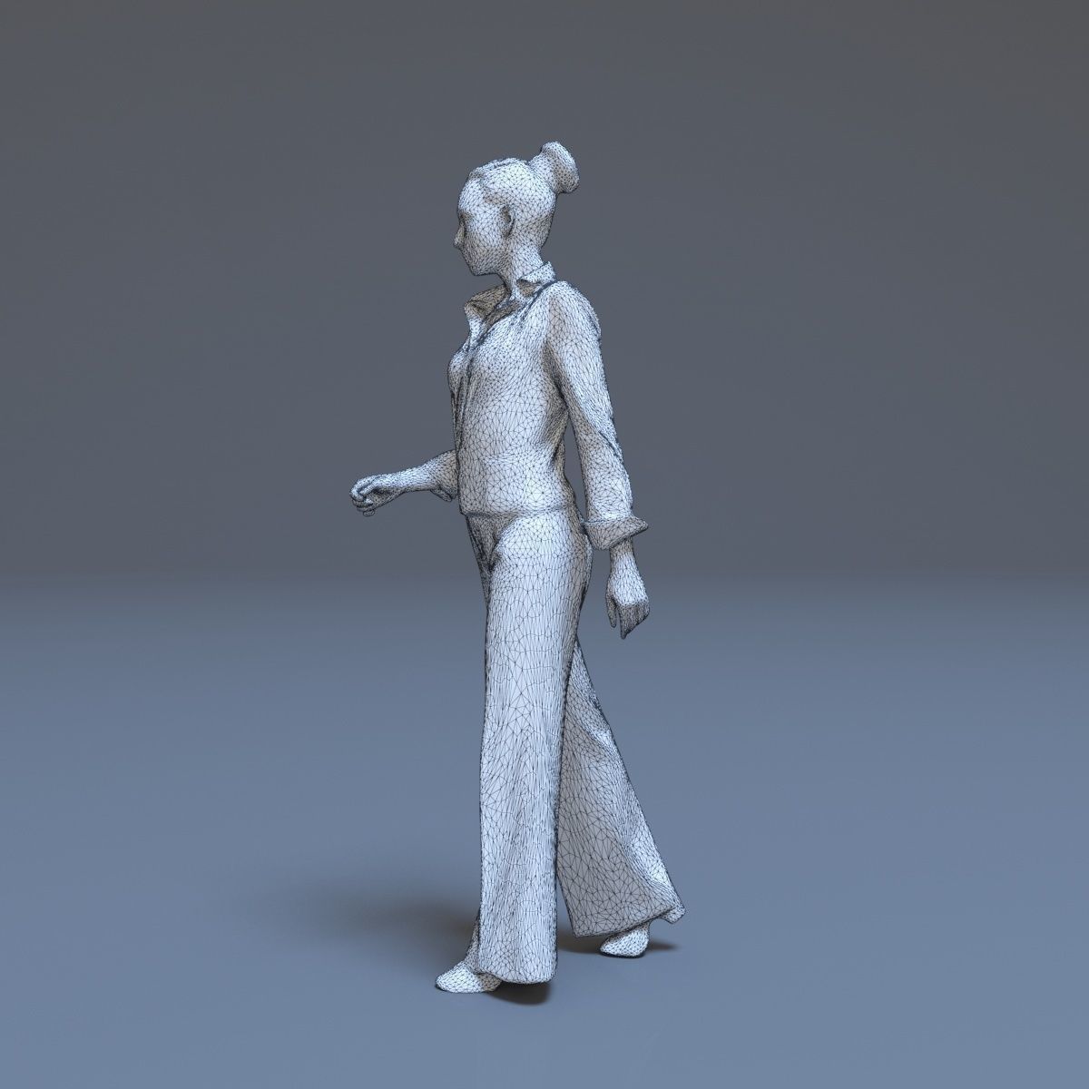 Casual Woman Walking Free low-poly 3D model_48