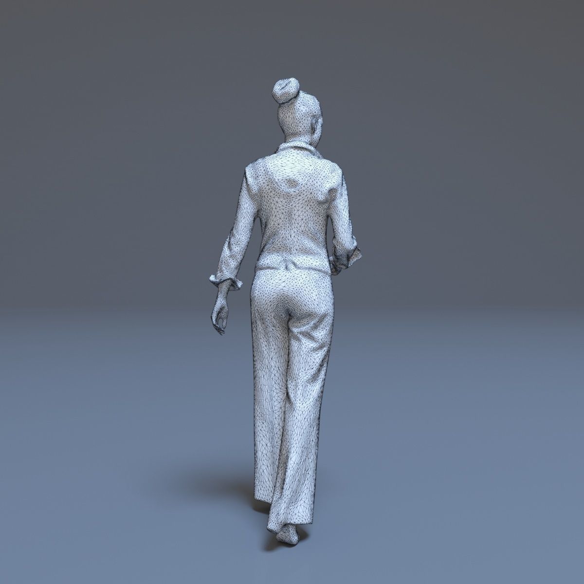Casual Woman Walking Free low-poly 3D model_40