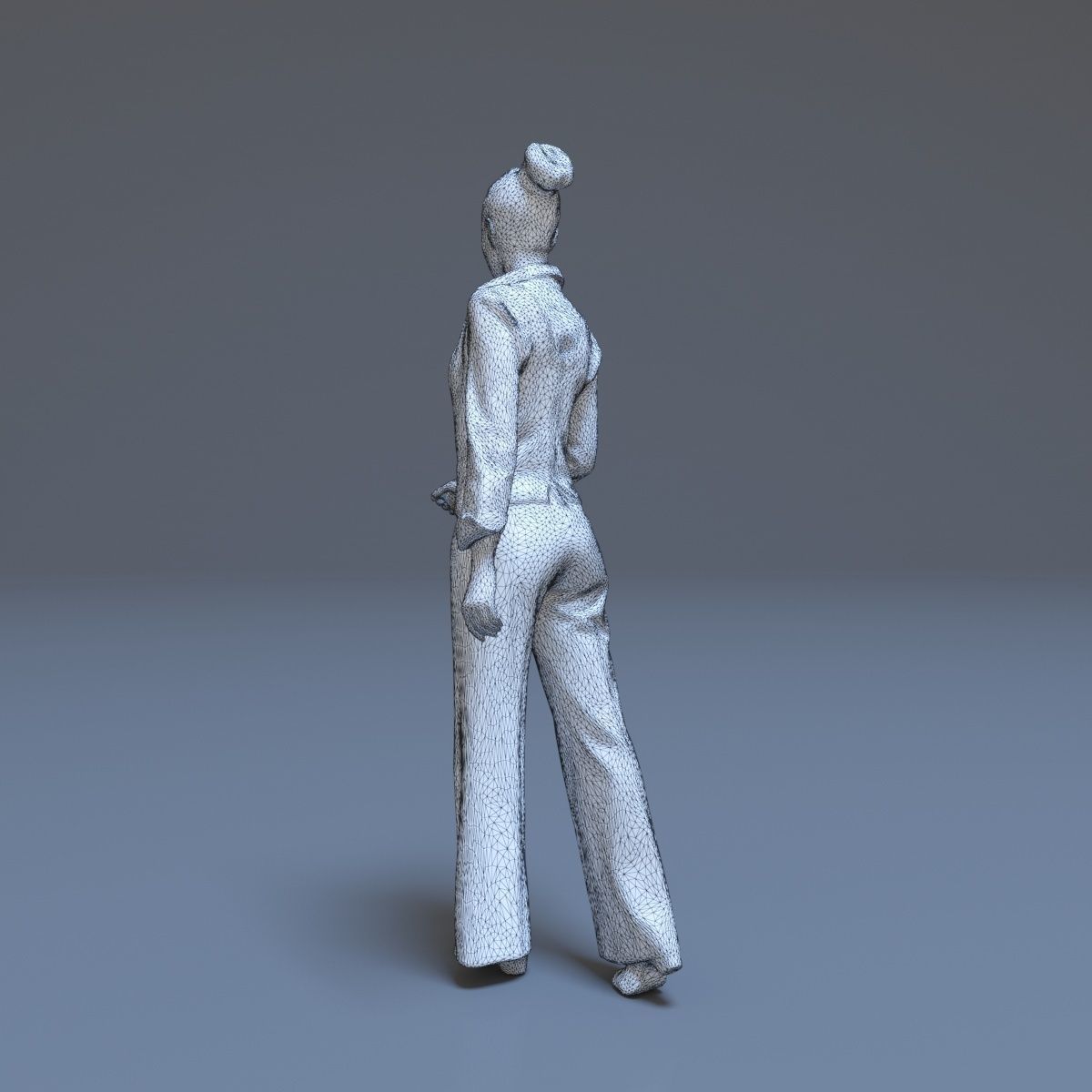 Casual Woman Walking Free low-poly 3D model_42