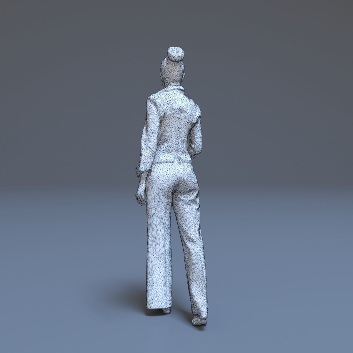 Casual Woman Walking Free low-poly 3D model_41