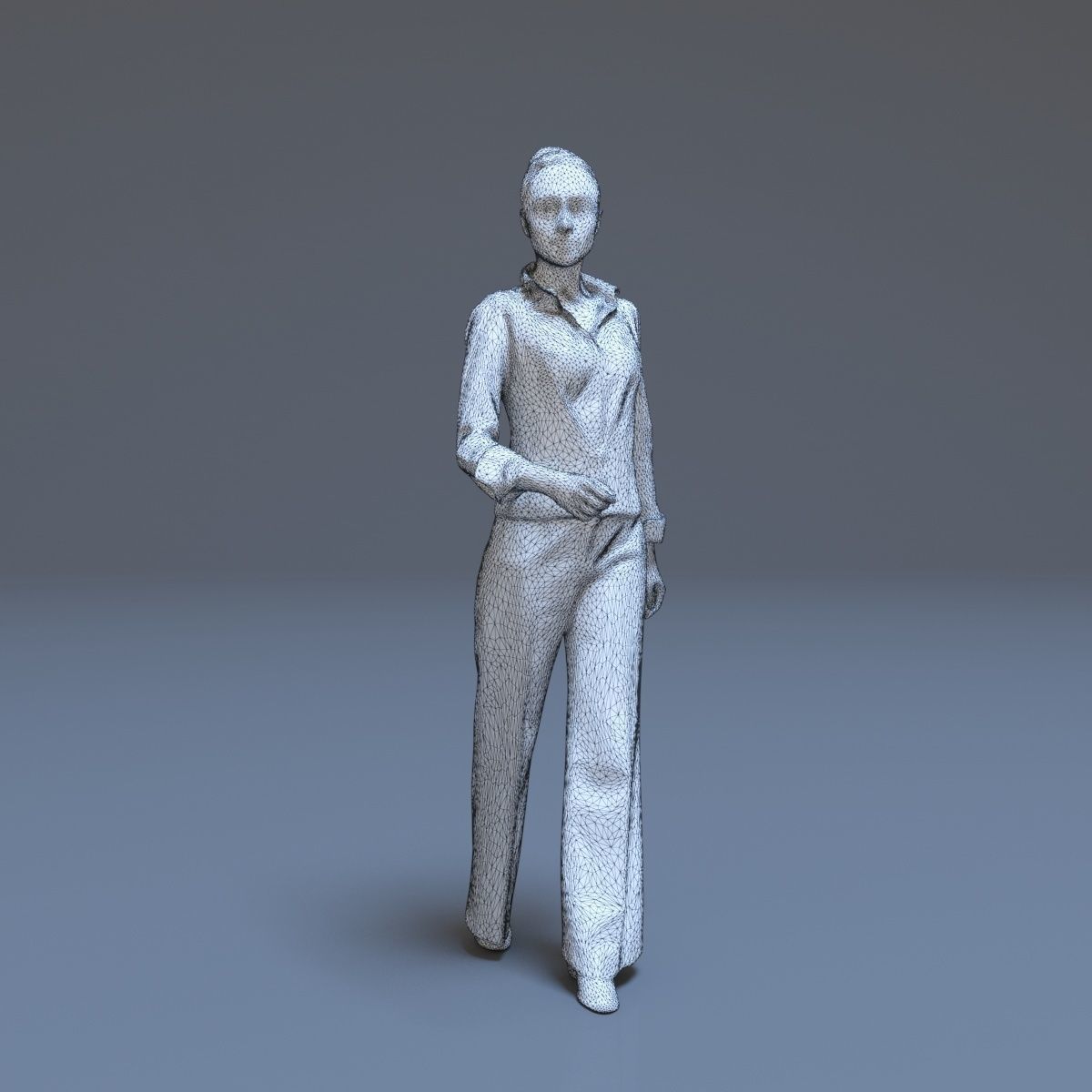 Casual Woman Walking Free low-poly 3D model_33