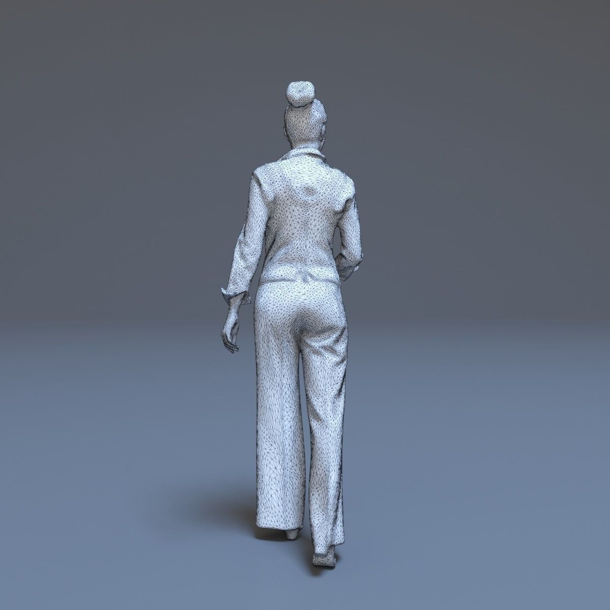 Casual Woman Walking Free low-poly 3D model_43