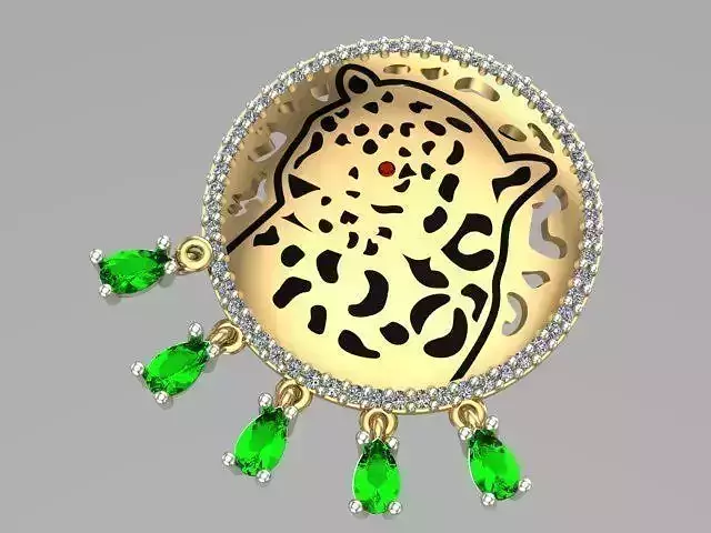 sintered leopar pendant 