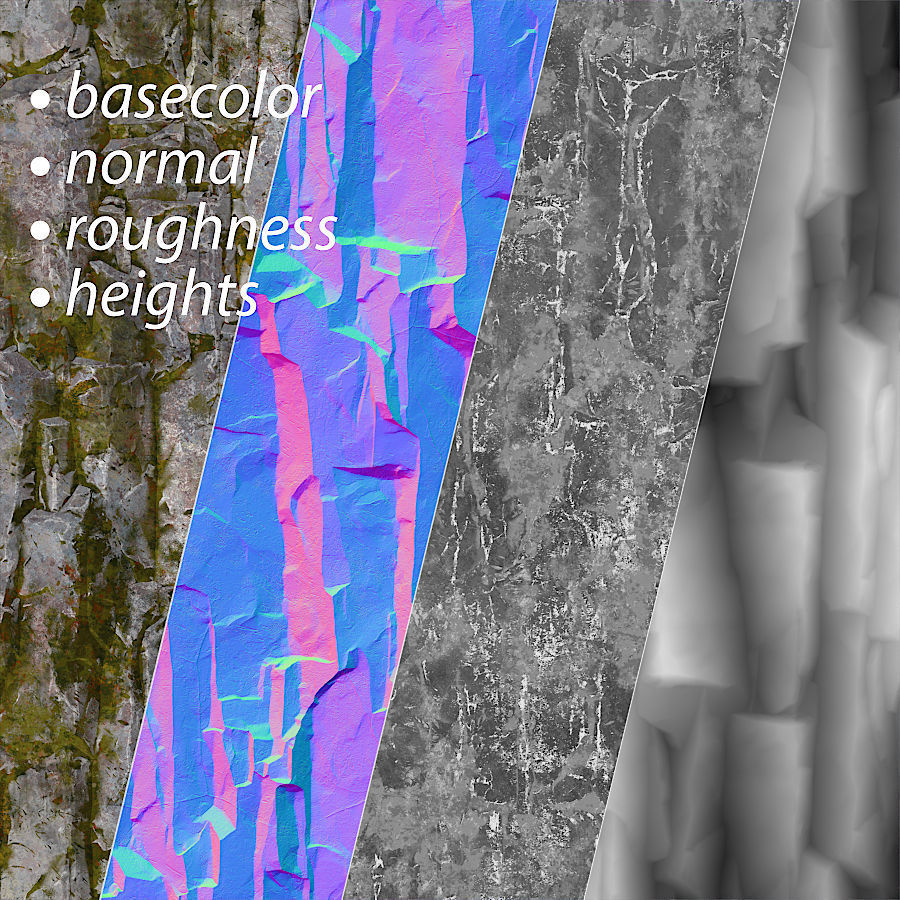 Mossy rock tileable texture Texture_2