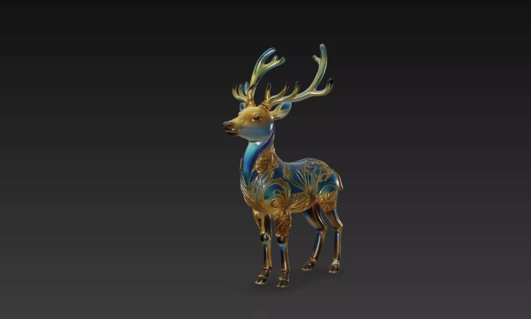 Christmas Creations - Magic Deer Sculpture 3D print model