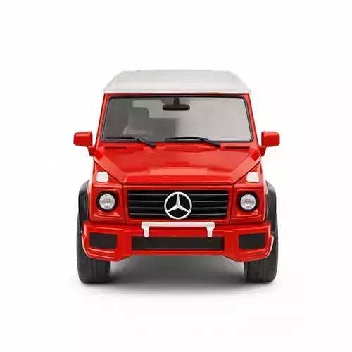 Vibrant Modern Luxury SUV Low-poly 3D model 4
