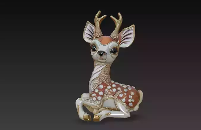 Christmas Creations - Magic Deer Sculpture