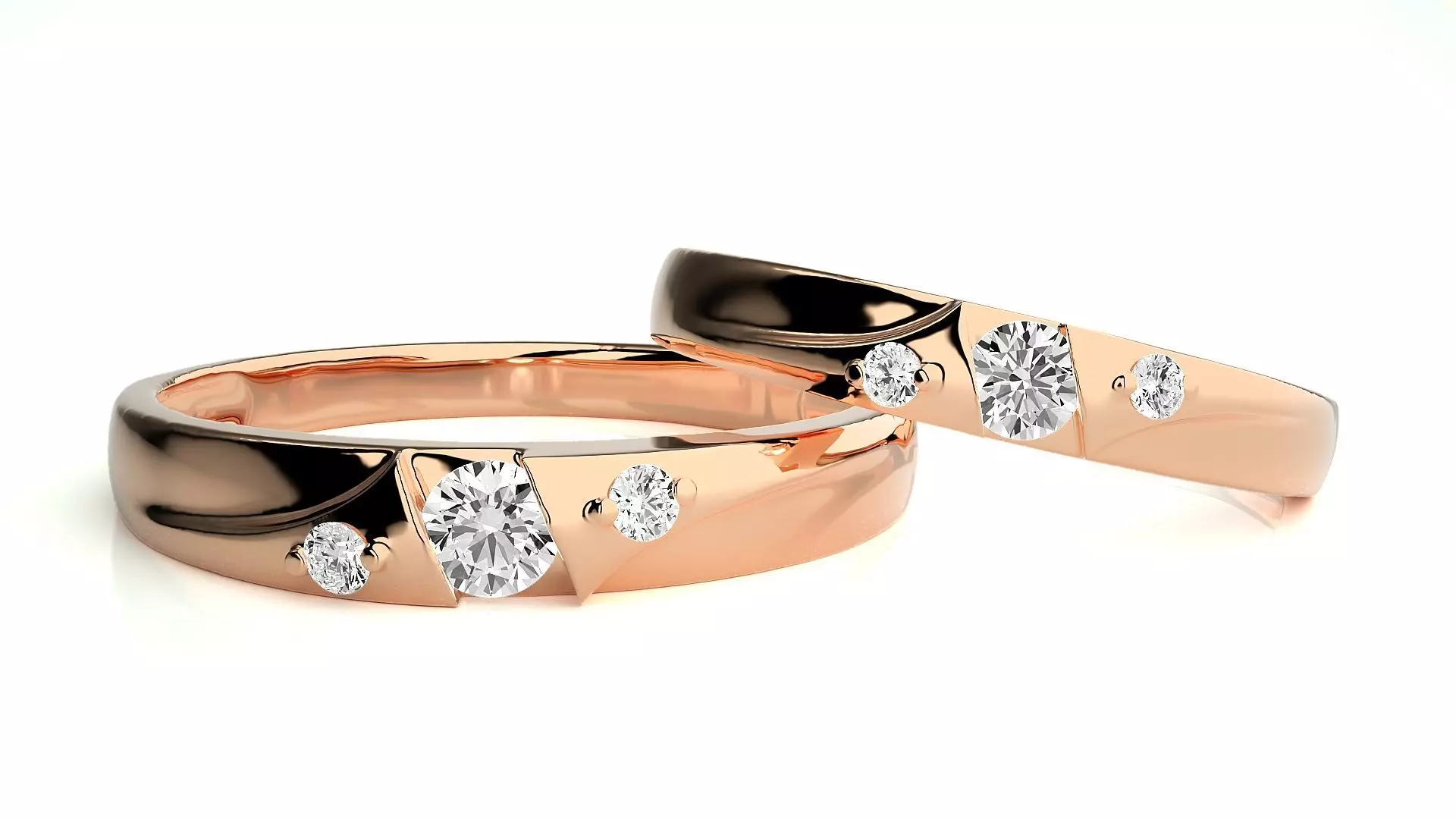 Couple Ring 079 3D print model