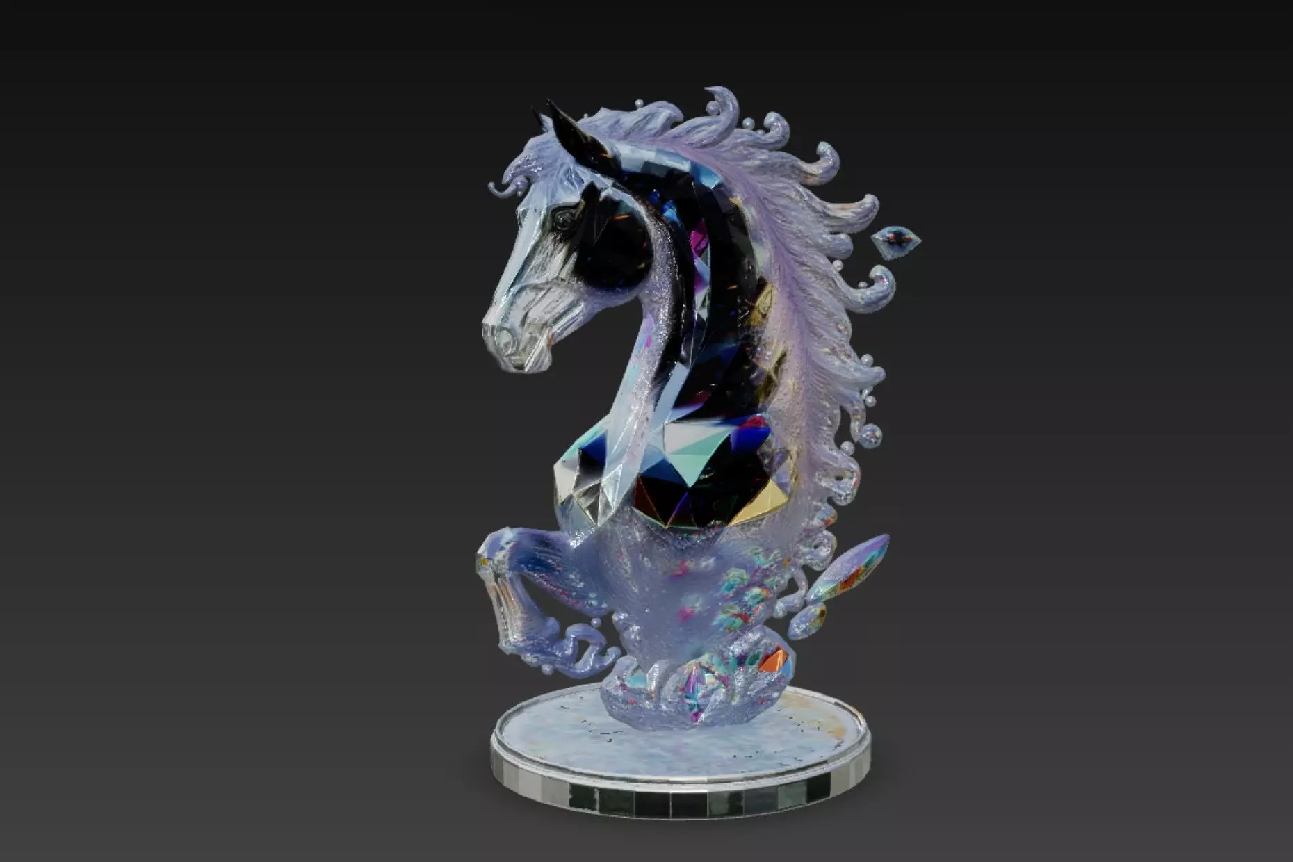 Christmas Creations - Magic Horse Sculpture 3D print model