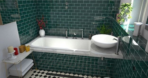 Complete bathroom 1 Low-poly 3D model_0