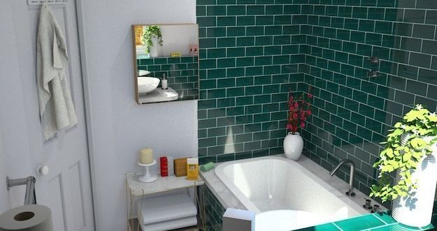 Complete bathroom 1 Low-poly 3D model_2