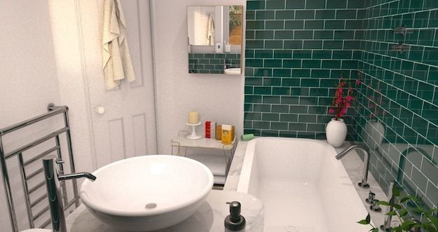 Complete bathroom 1 Low-poly 3D model_3