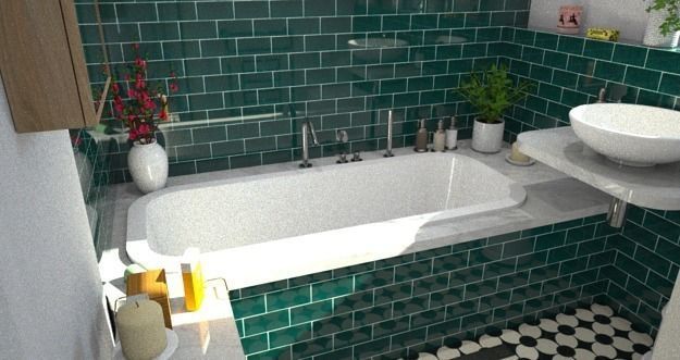 Complete bathroom 1 Low-poly 3D model_11