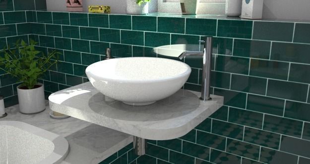 Complete bathroom 1 Low-poly 3D model_16