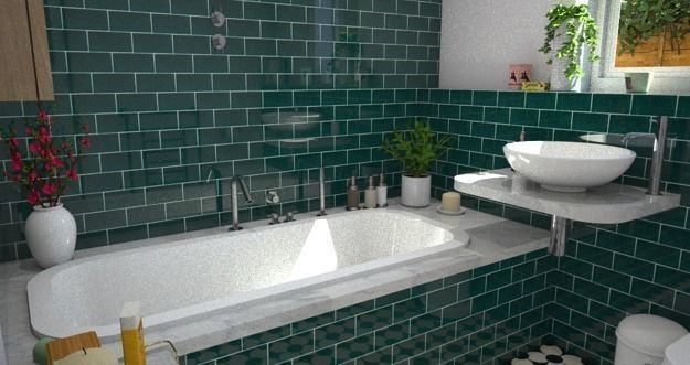 Complete bathroom 1 Low-poly 3D model_4