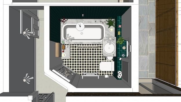 Complete bathroom 1 Low-poly 3D model_34