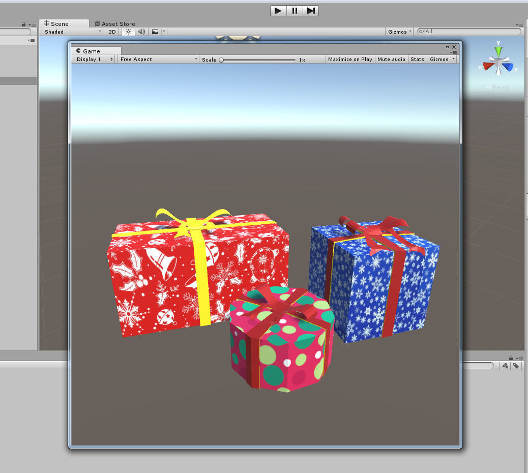 Xmas Gifts Low-poly 3D model_5