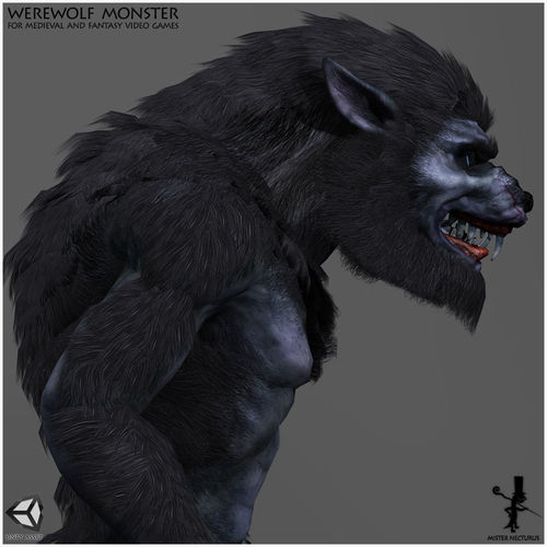 4 Additional Textures for Werewolf Free low-poly 3D model