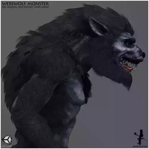 4 Additional Textures for Werewolf Free low-poly 3D model