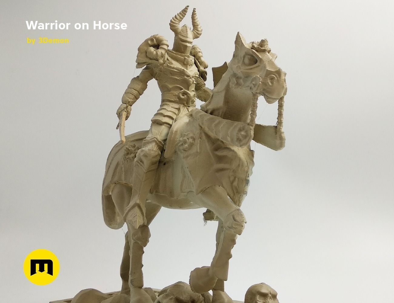 Warrior on horse - kit for 3D printing 3D print model_10