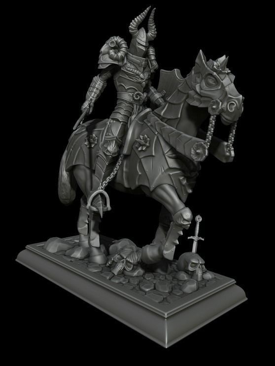 Warrior on horse - kit for 3D printing 3D print model_18