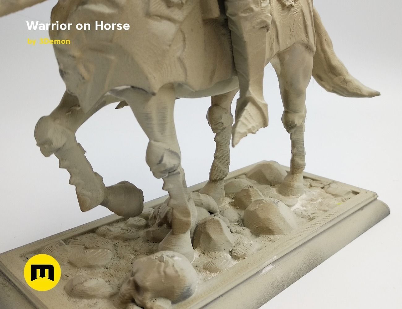 Warrior on horse - kit for 3D printing 3D print model_6