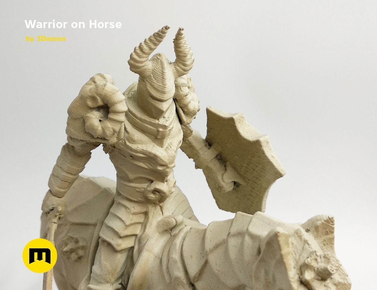 Warrior on horse - kit for 3D printing 3D print model_8