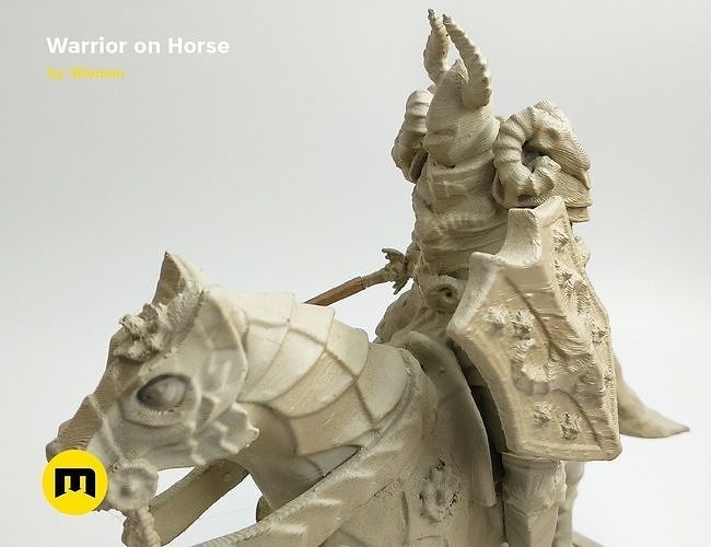 Warrior on horse - kit for 3D printing 3D print model