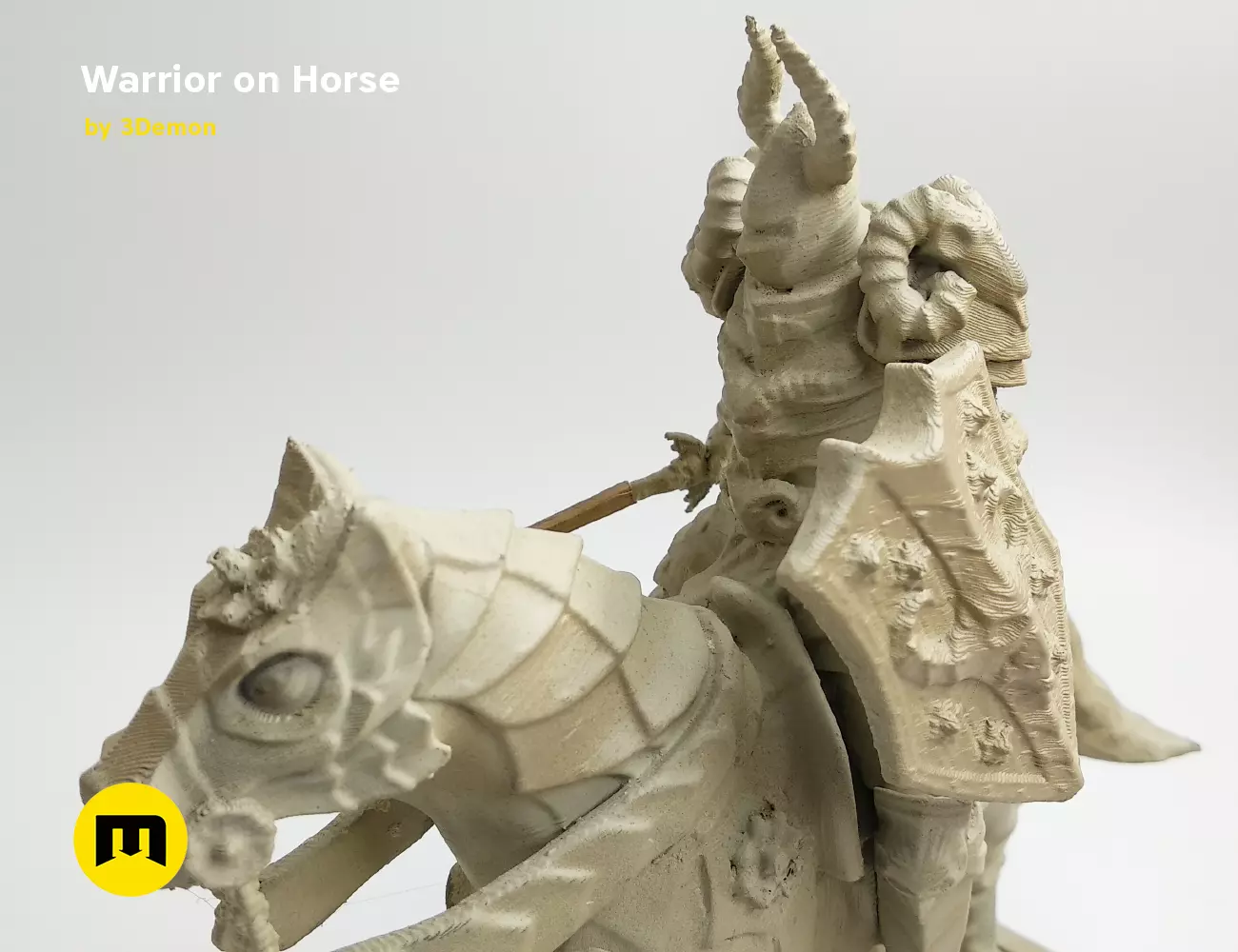 Warrior on horse - kit for 3D printing 3D print model_0