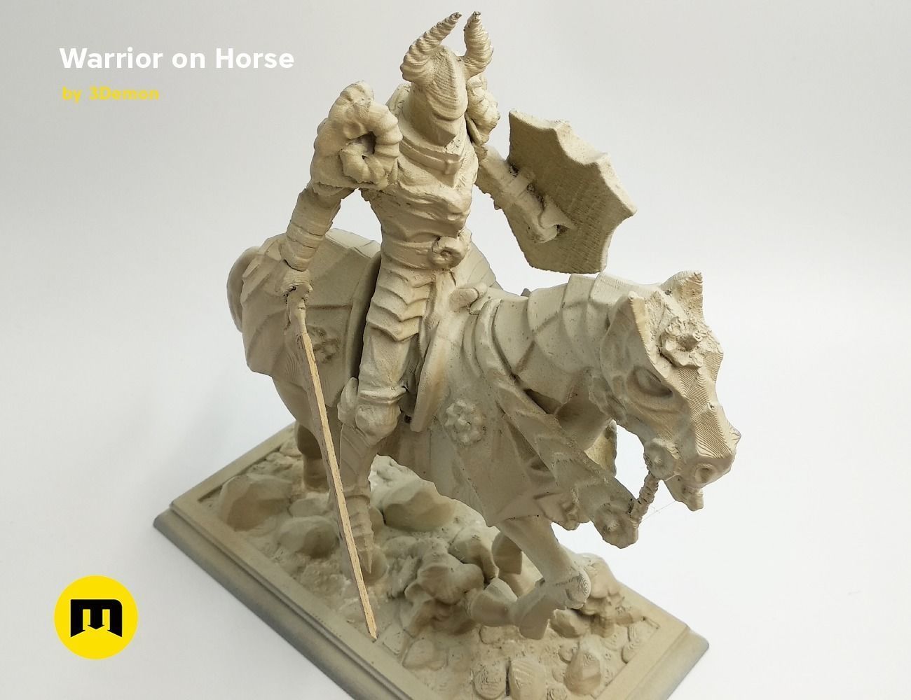 Warrior on horse - kit for 3D printing 3D print model_11