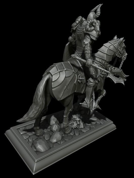 Warrior on horse - kit for 3D printing 3D print model_17