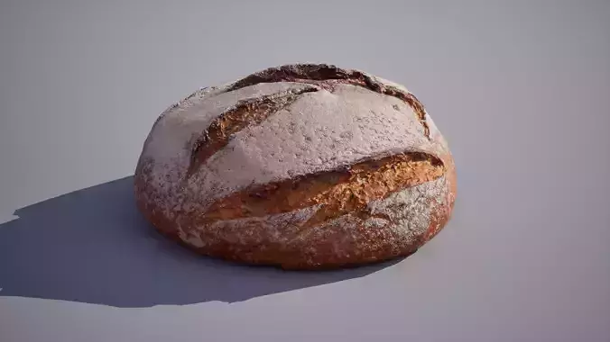 Rye Bread Game ready model 5K triangles 4K PBR textures Low-poly 3D model 6