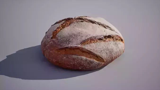 Rye Bread Game ready model 5K triangles 4K PBR textures Low-poly 3D model 7