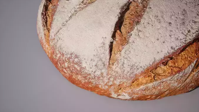 Rye Bread Game ready model 5K triangles 4K PBR textures Low-poly 3D model 2