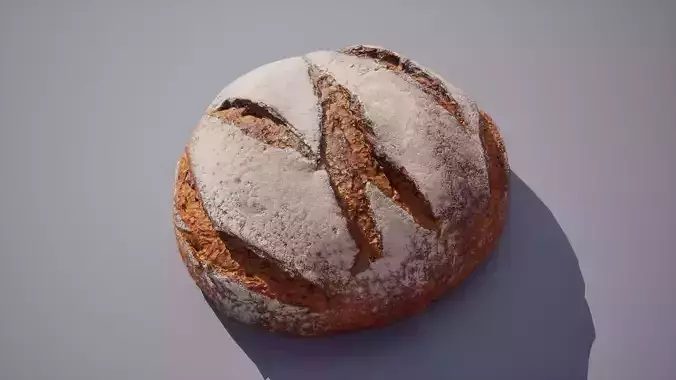 Rye Bread Game ready model 5K triangles 4K PBR textures Low-poly 3D model 4