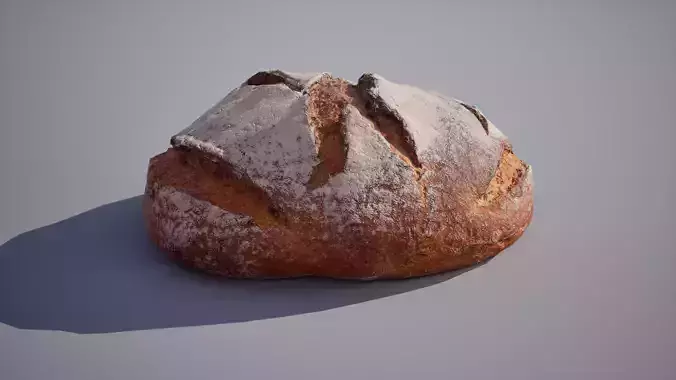 Rye Bread Game ready model 5K triangles 4K PBR textures Low-poly 3D model 5