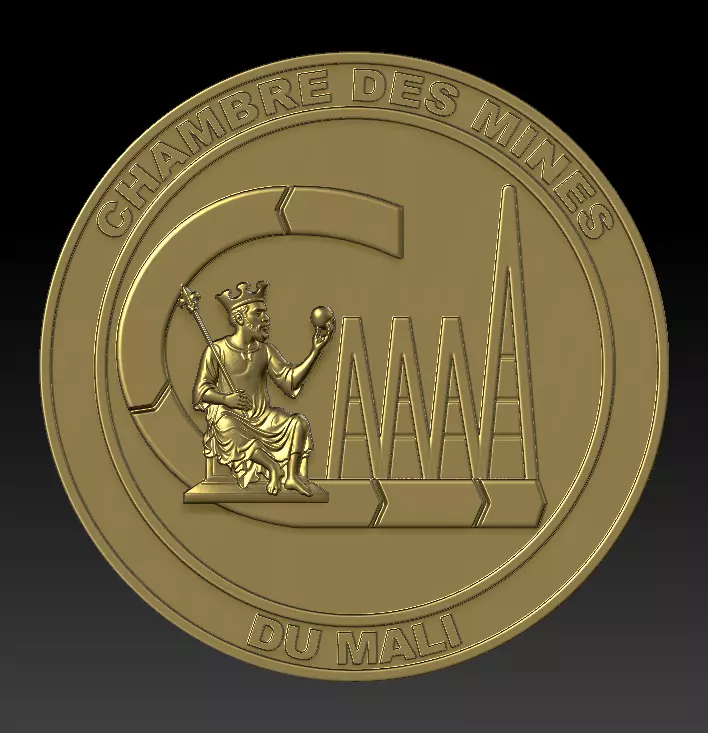 Chambre des Mines du Mali Coin 3D Model 3D print model