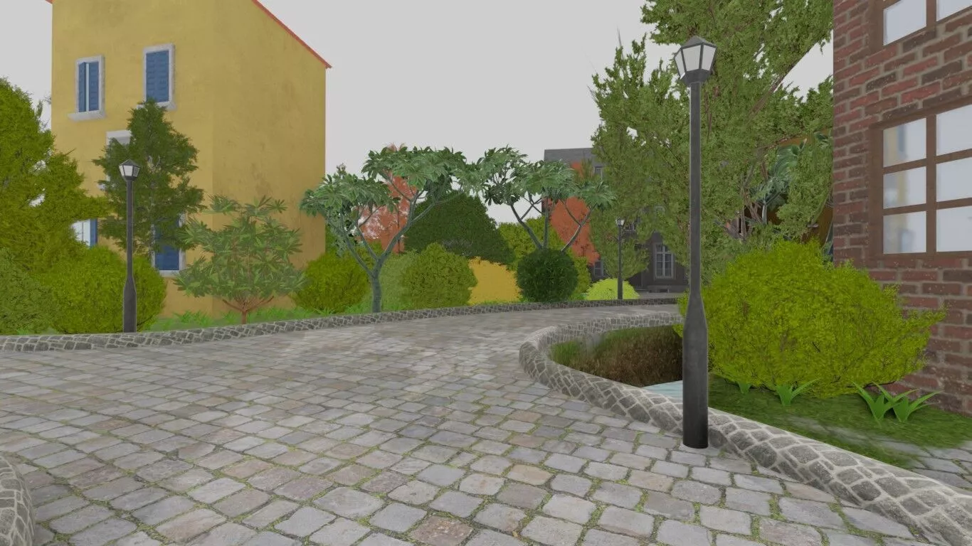 Charming Coastal Village 3D model