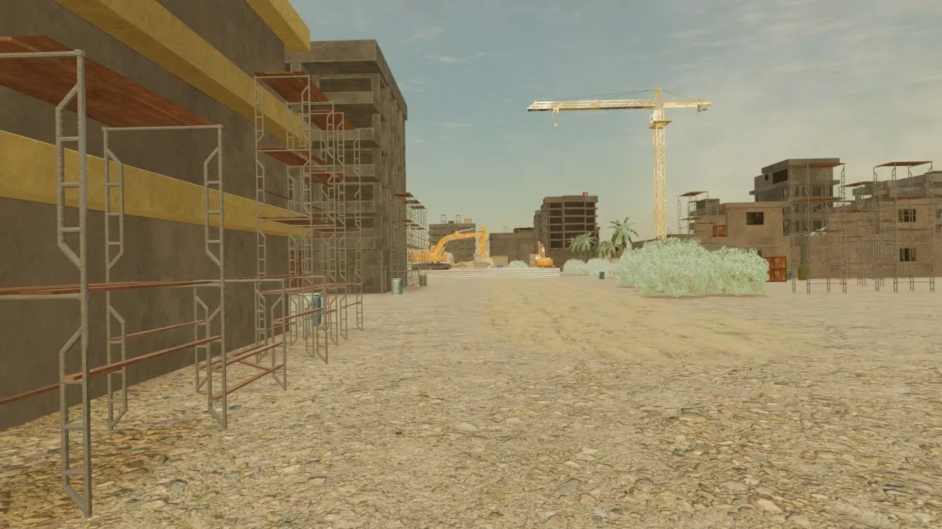 Construction Site Overview 3D model