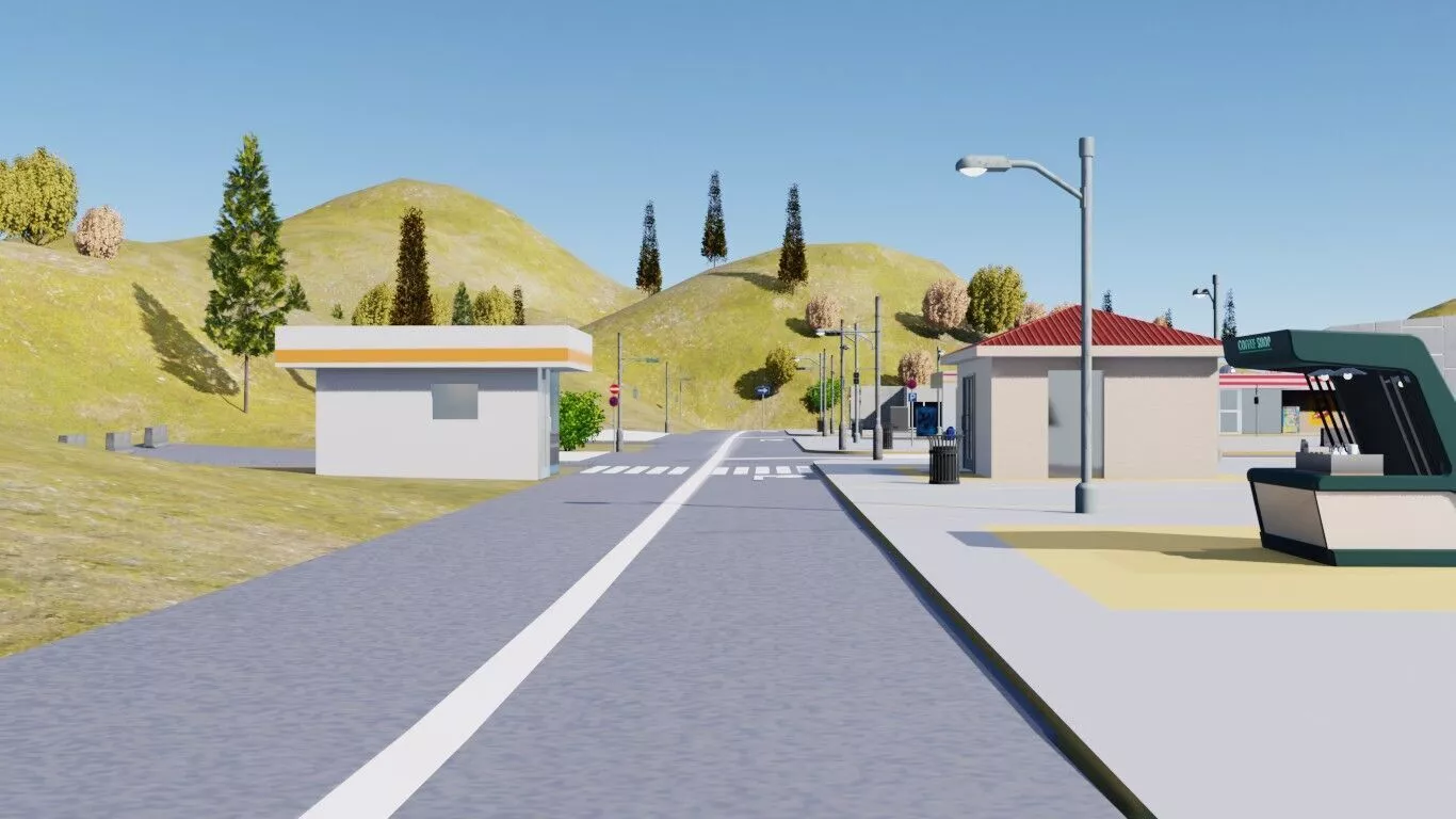 Commercial District Overview 3D model