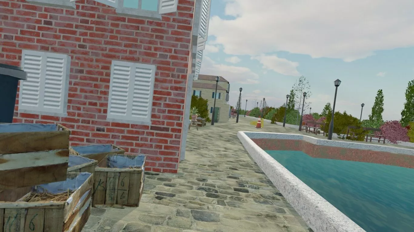 Venetian Canal Cityscape 3D model