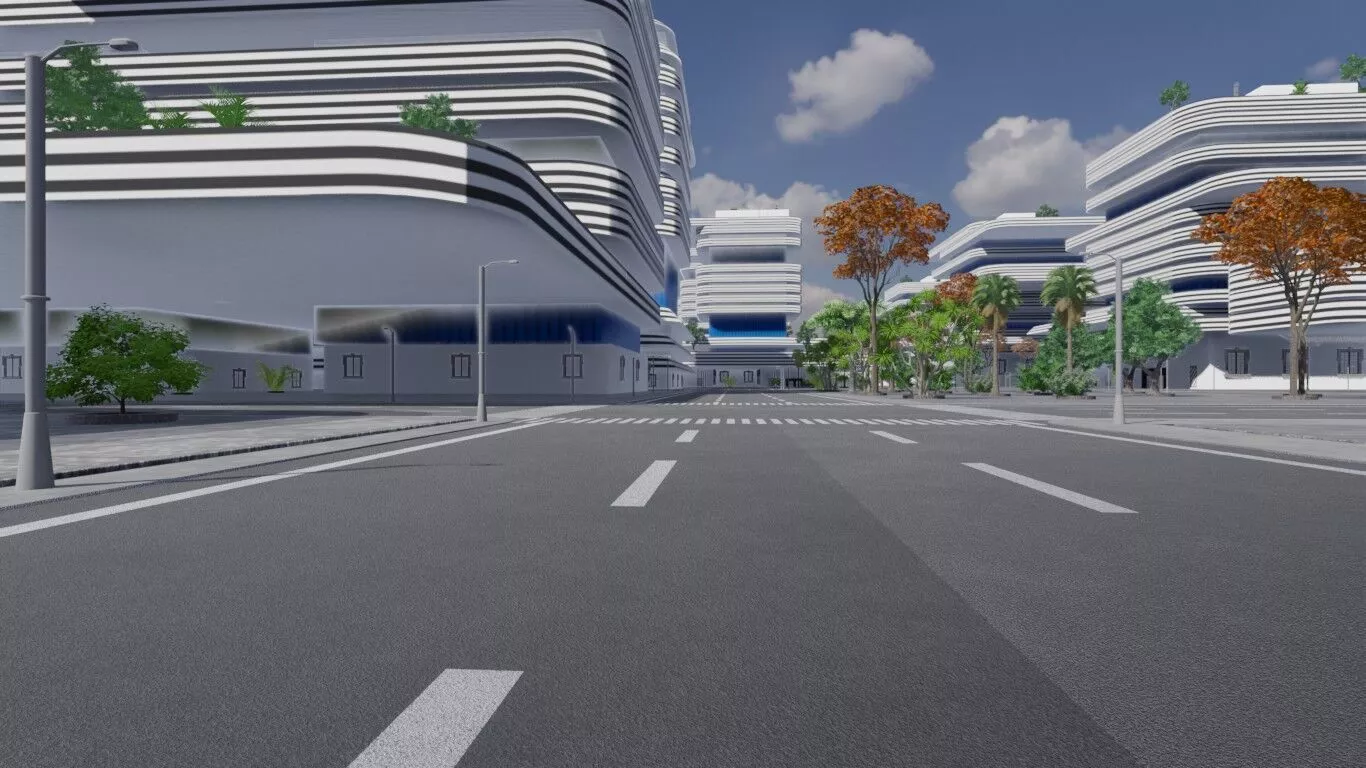 Modern Urban Landscape 3D model