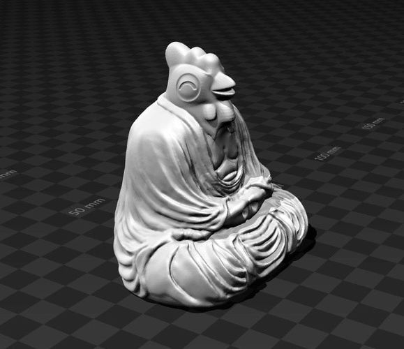 Rooster - Buddha 3D print model