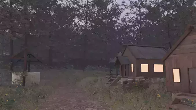 Charming Forest Village 3D model