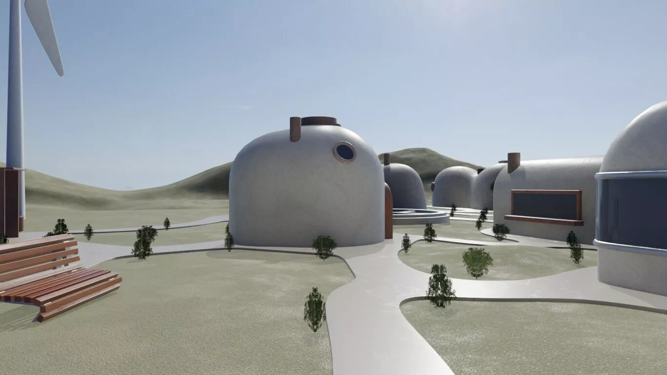 Eco-friendly Village 3D model